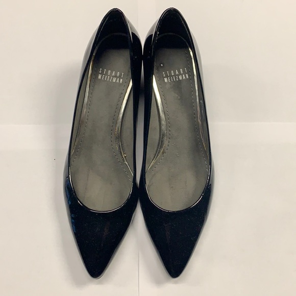 Stuart Weitzman Black Patent Wedges